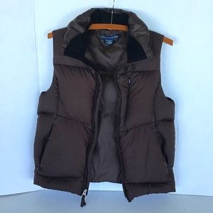 Ralph Lauren Brown Down Vest size Small